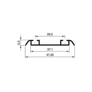 Trilho Duplo Inferior 3027 (porta de 15mm) RFC