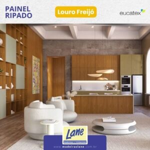 Painel Ripado Louro Freijó Eucatex