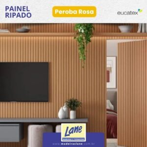 Painel Ripado Peroba Rosa Eucatex