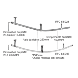 Tubo Oval / Oblongo 5021 para Cabide RFC